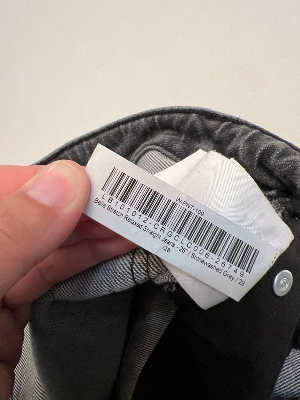 QUINCE ORGANIC COTTON BELLA STRETCH RELAXED STRAIGHT LEG JEANS GRAY SIZE 29 - Picture 11 of 15